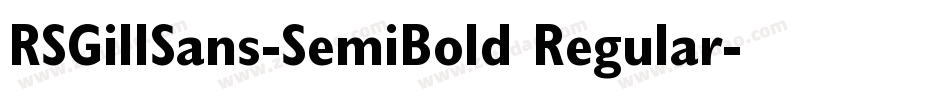 RSGillSans-SemiBold Regular字体转换